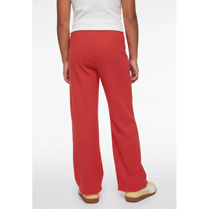 Calza Rib Flare Niña Rojo 2