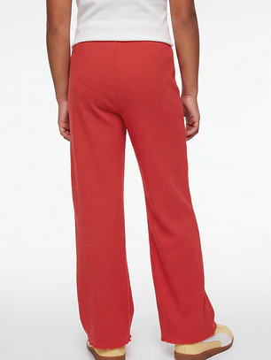 Calza Rib Flare Niña Rojo