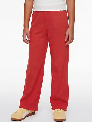 Calza Rib Flare Niña Rojo