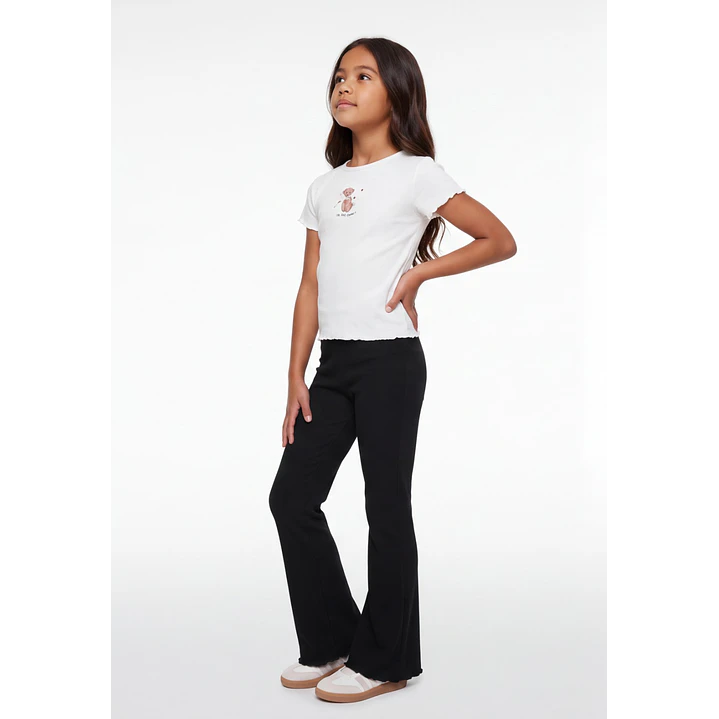 Calza Rib Flare Niña Negro 3