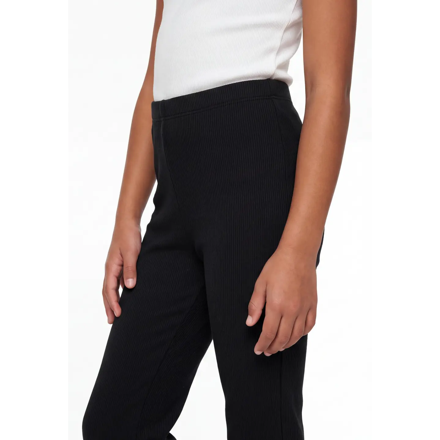 Calza Rib Flare Niña Negro 4