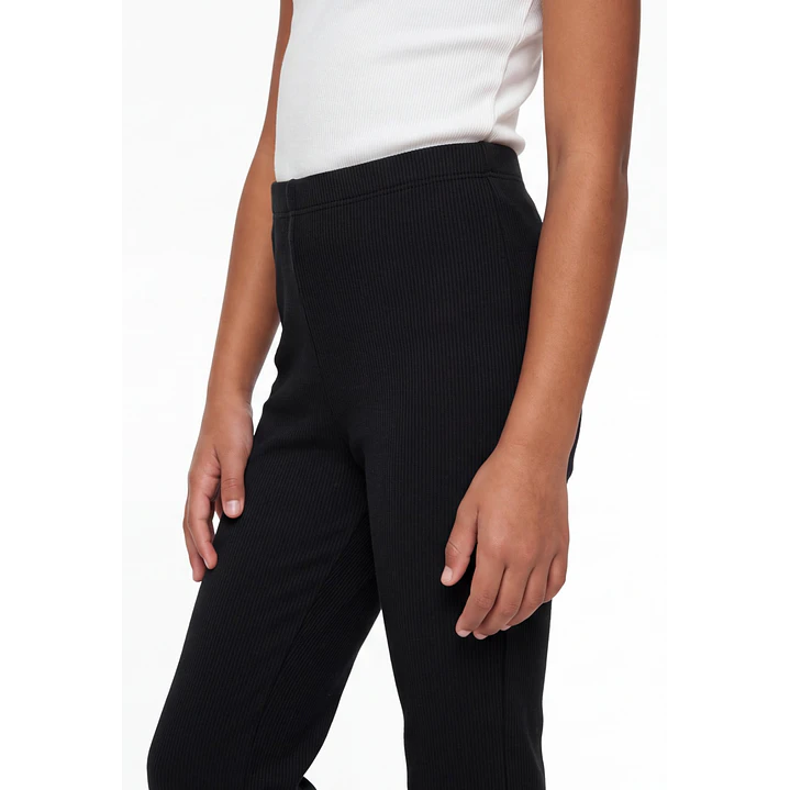 Calza Rib Flare Niña Negro 4