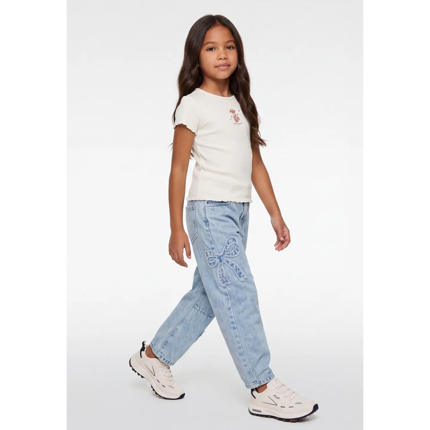 Jeans Coquette Ballon Niña Azul 3