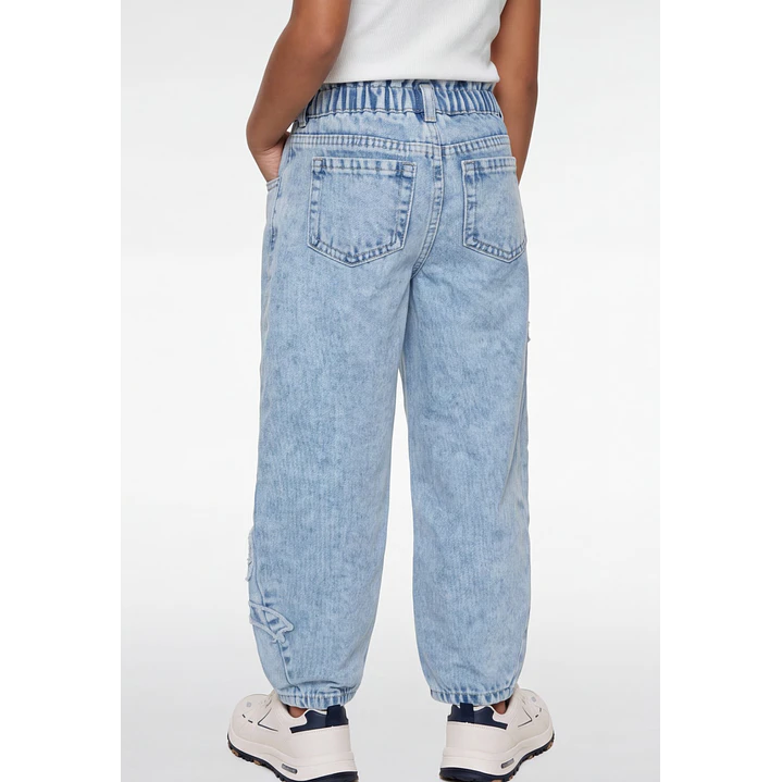 Jeans Coquette Ballon Niña Azul 2