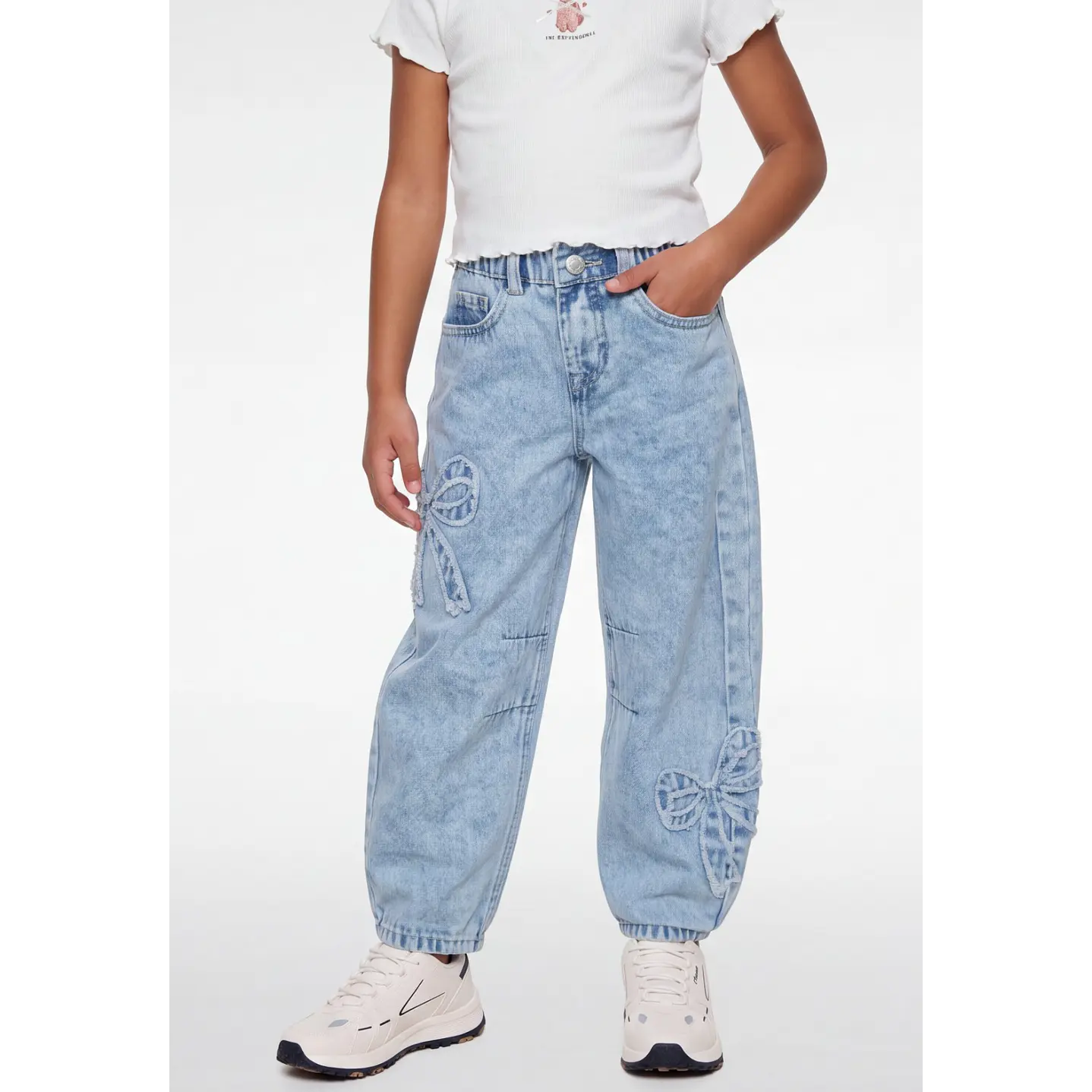 Jeans Coquette Ballon Niña Azul 1