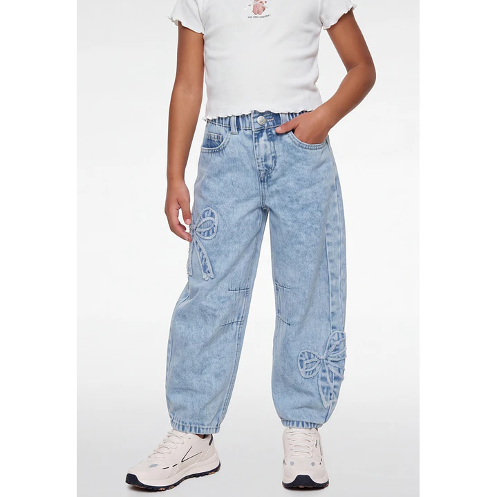 Jeans Coquette Ballon Niña Azul 1