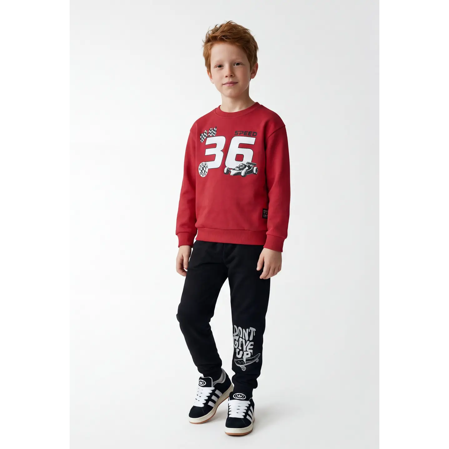 Polerón Racing Niño Rojo 3