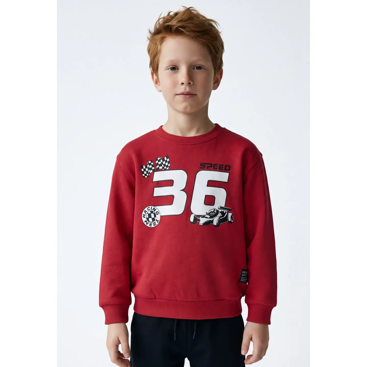 Polerón Racing Niño Rojo 4
