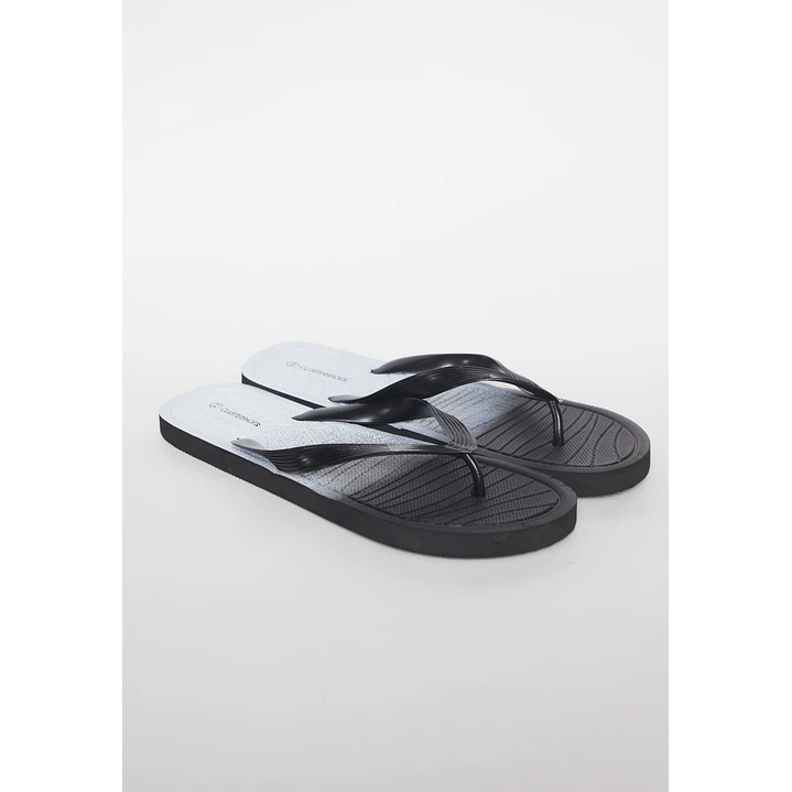Hawaiana Linea Bicolor Hombre Negro 1