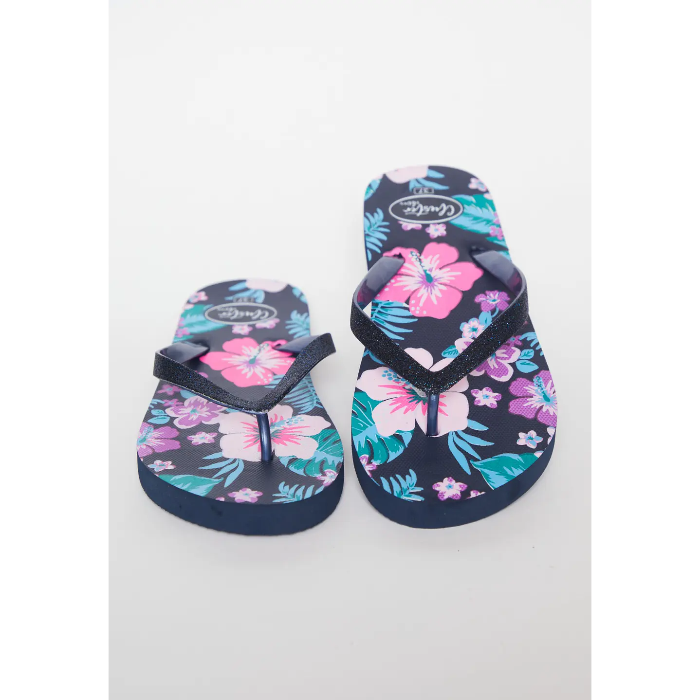 Hawaiana Glitter Mujer Negro 2