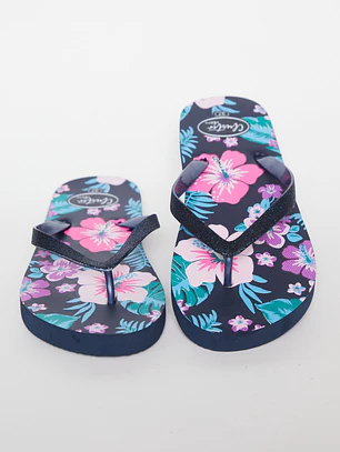 Hawaiana Glitter Mujer Negro