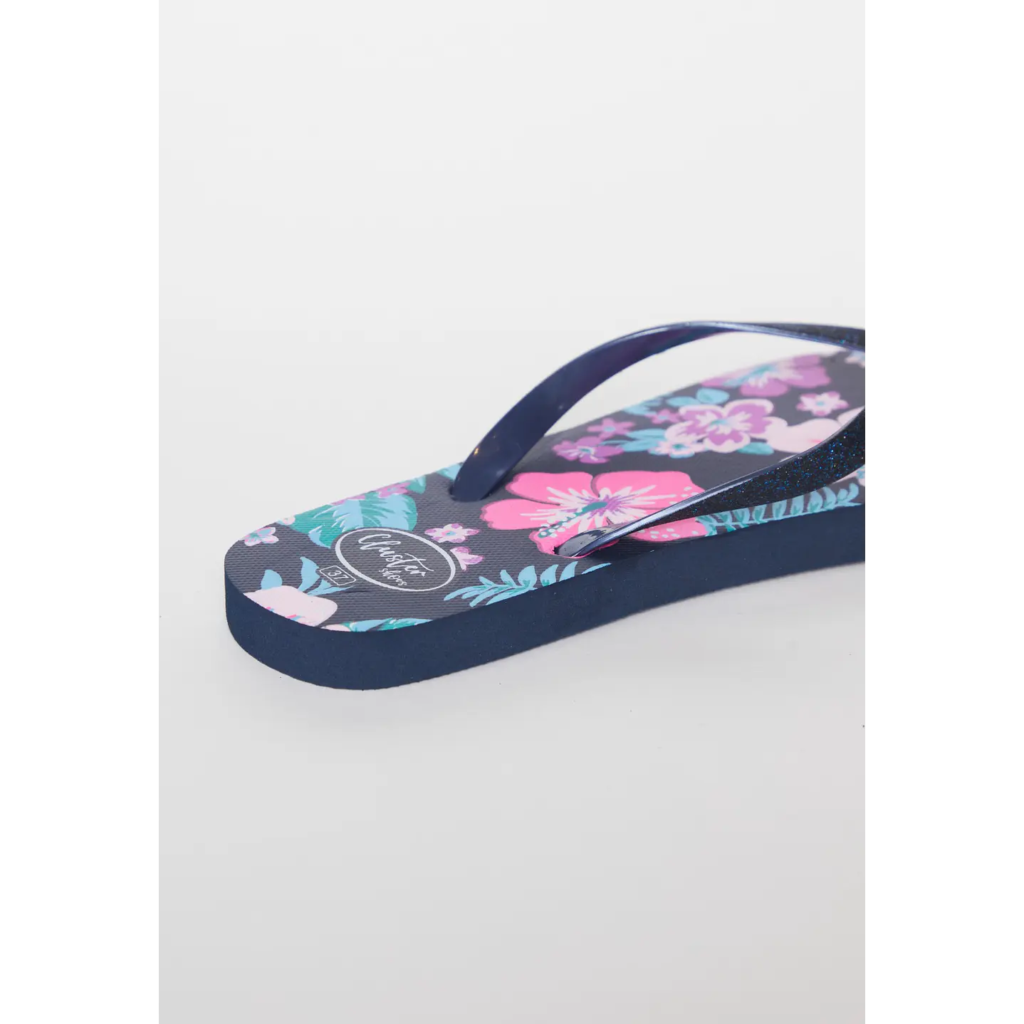 Hawaiana Glitter Mujer Negro 3