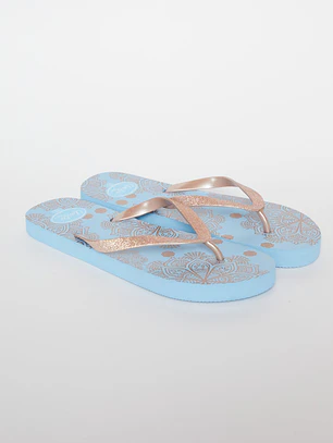 Hawaiana Glitter Mujer Turquesa