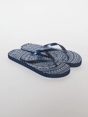 Hawaiana Glitter Mujer Negro