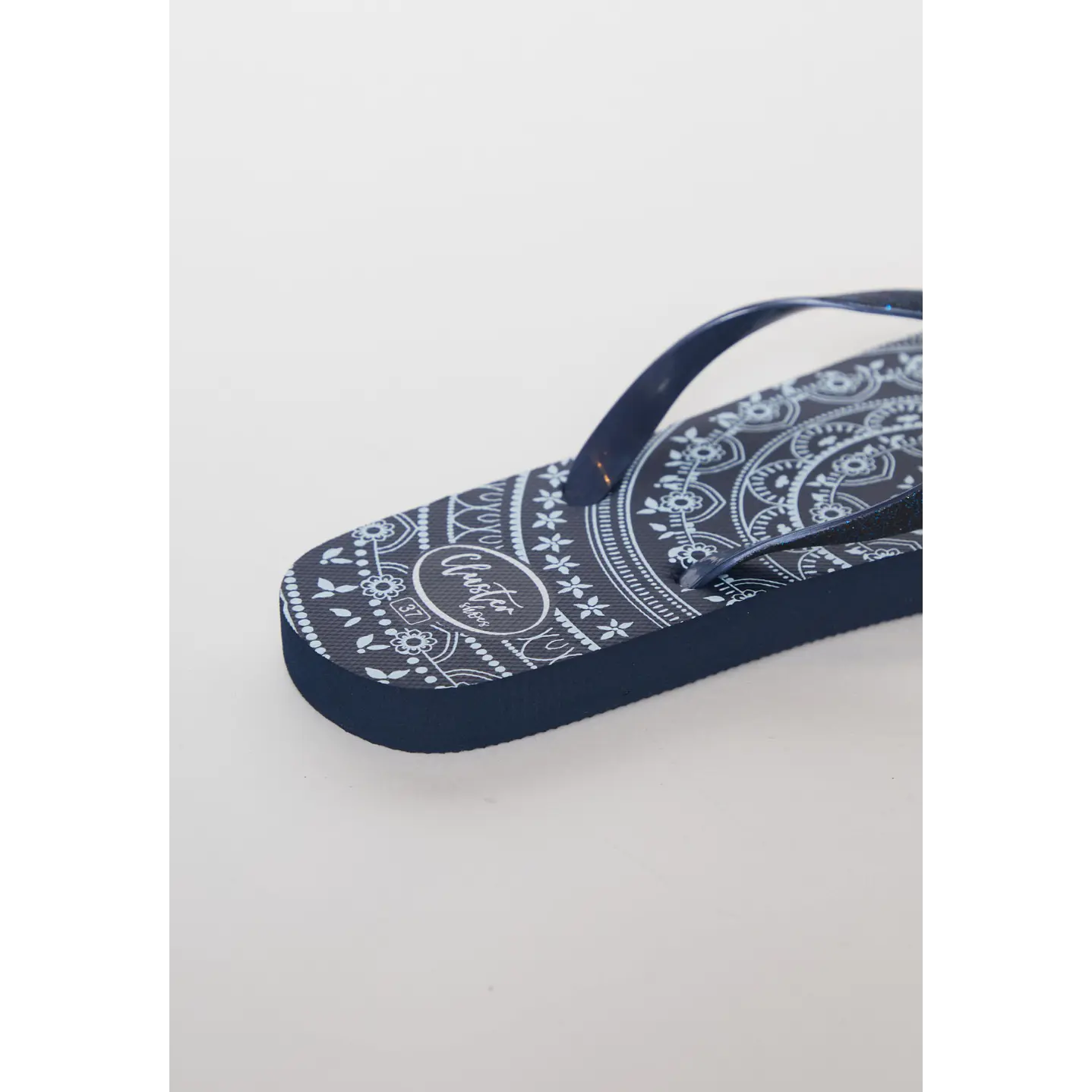 Hawaiana Glitter Mujer Negro 3