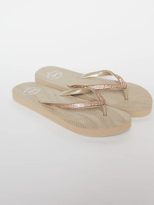 Hawaiana Brillos Mujer Beige
