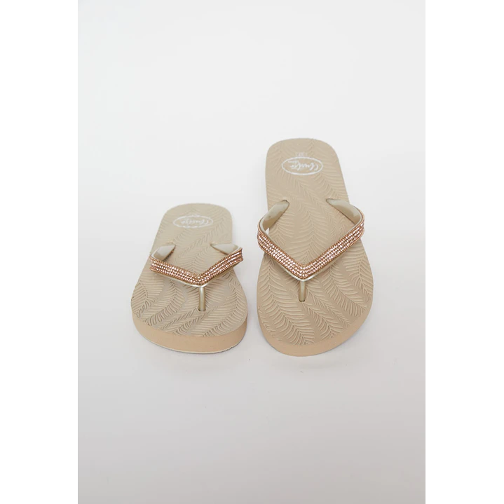 Hawaiana Brillos Mujer Beige 2