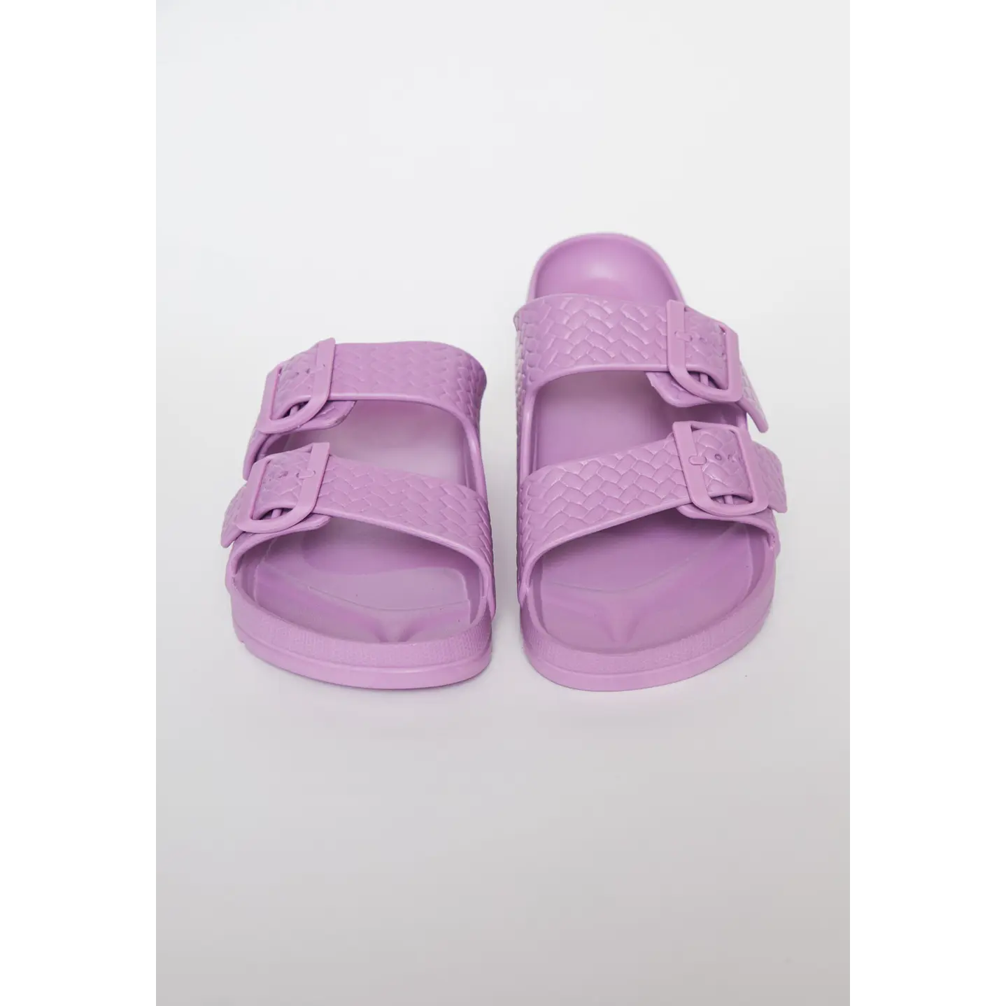 Zueco Doble Hebilla Mujer Morado 2