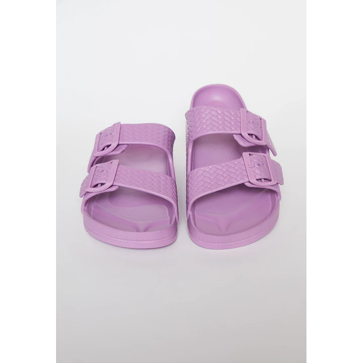 Zueco Doble Hebilla Mujer Morado 2