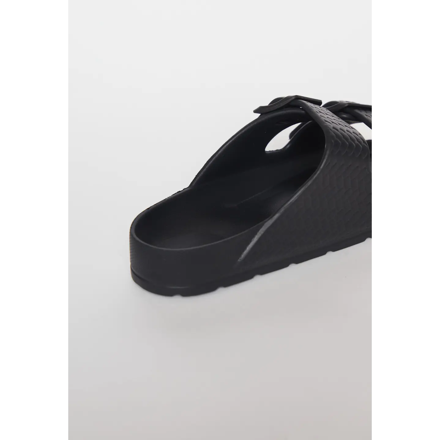 Zueco Doble Hebilla Mujer Negro 3