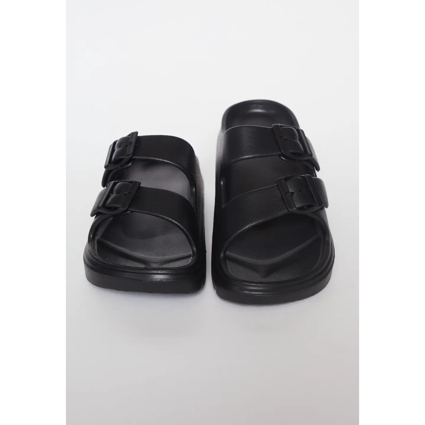 Zueco Slippers Doble Mujer Negro 2