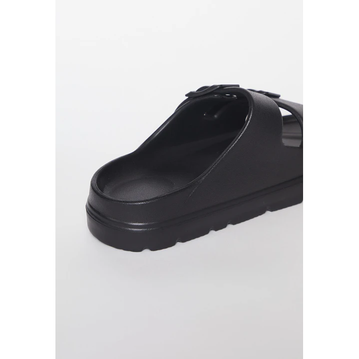 Zueco Slippers Doble Mujer Negro 3