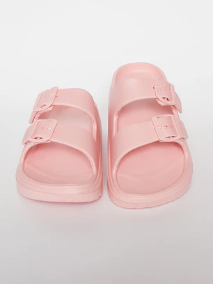 Zueco Slippers Doble Mujer Coral