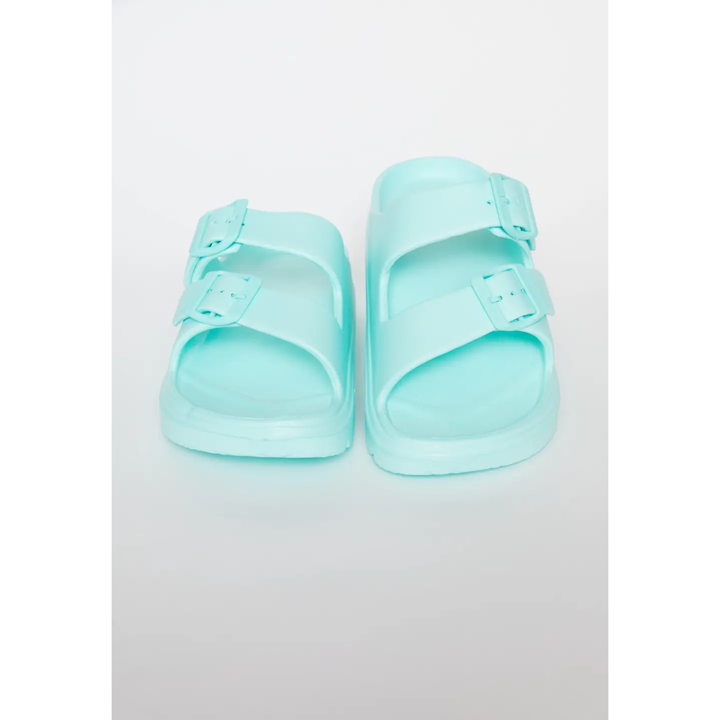 Zueco Slippers Doble Mujer Celeste 2
