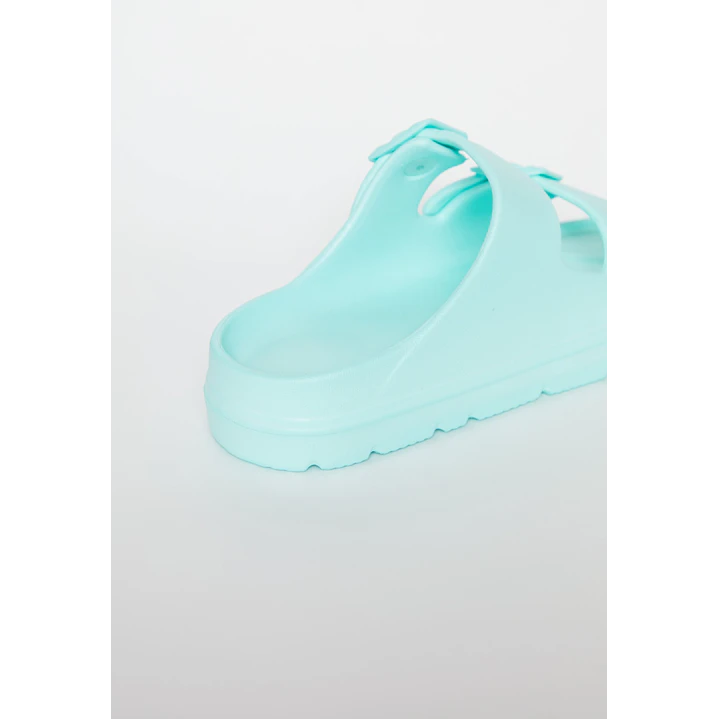 Zueco Slippers Doble Mujer Celeste 3