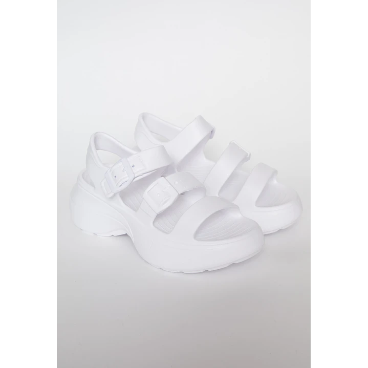 Zueco Banda Tobillera Mujer Blanco 1