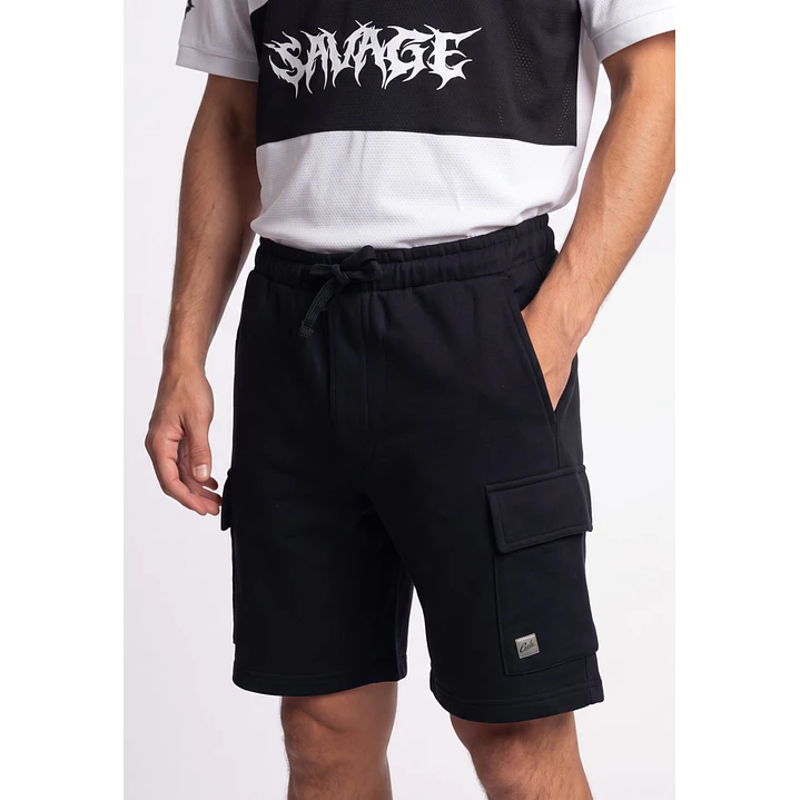 Bermuda Básico Cargo Hombre Negro 1