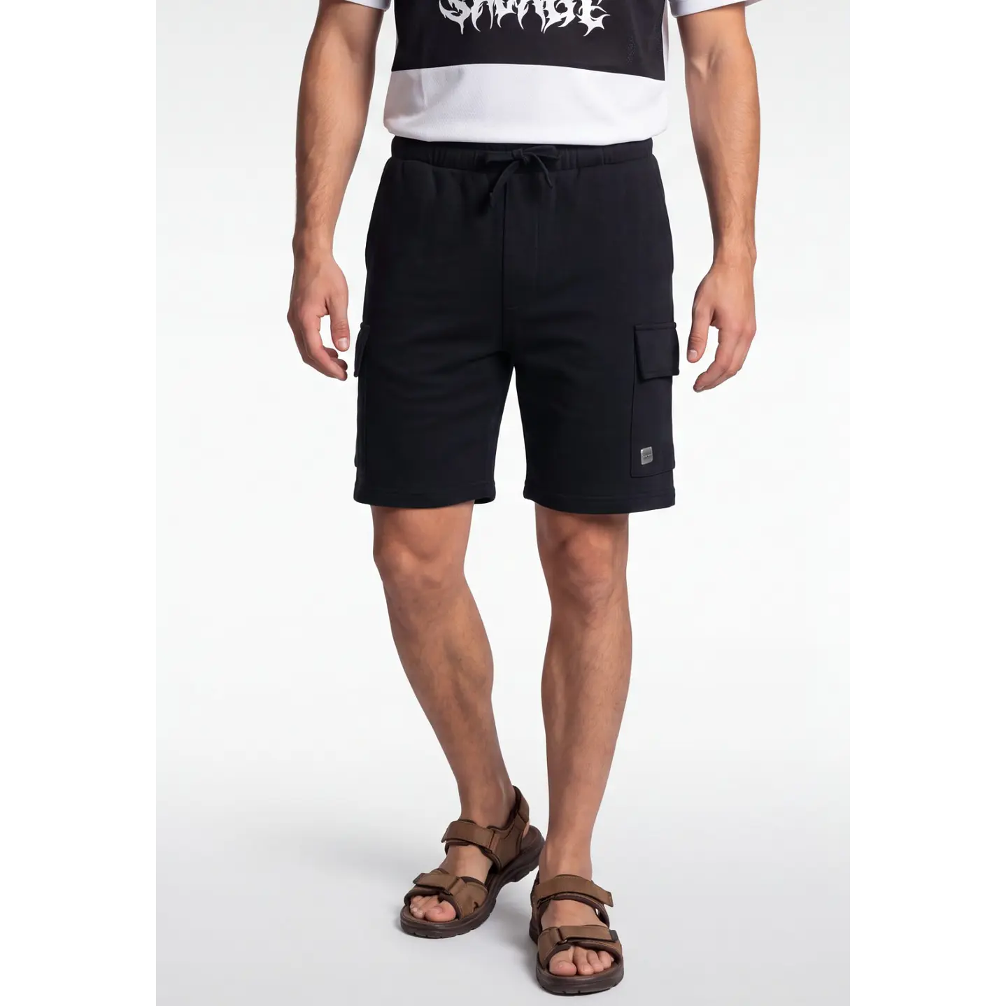 Bermuda Básico Cargo Hombre Negro 4