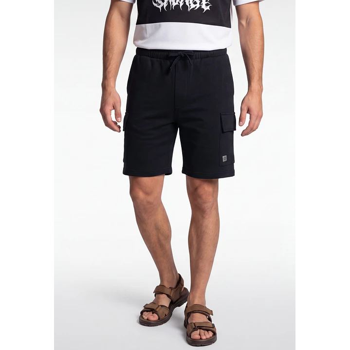 Bermuda Básico Cargo Hombre Negro 4