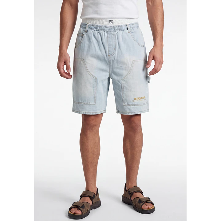 Bermuda Denim Carpintero Hombre Celeste 1