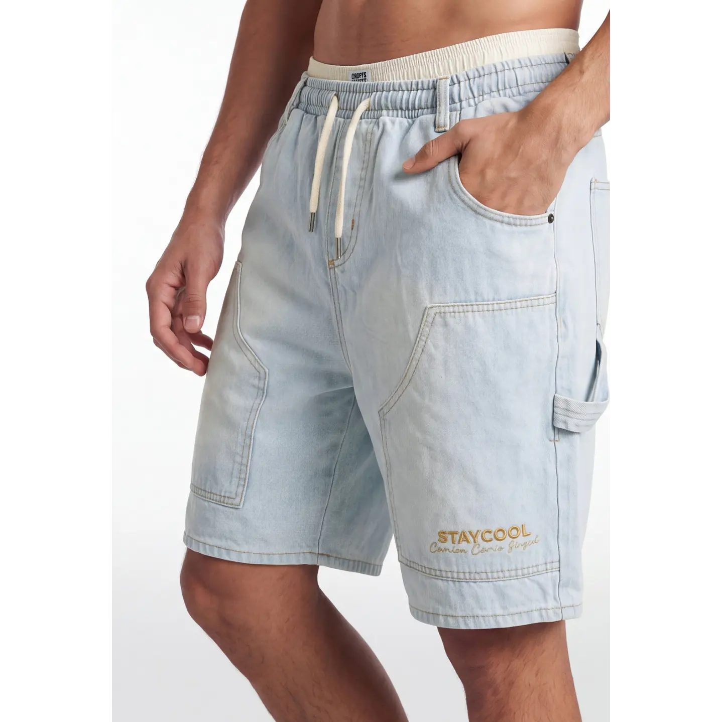 Bermuda Denim Carpintero Hombre Celeste 4