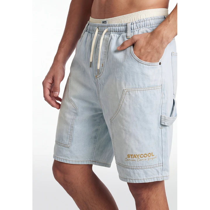 Bermuda Denim Carpintero Hombre Celeste 4