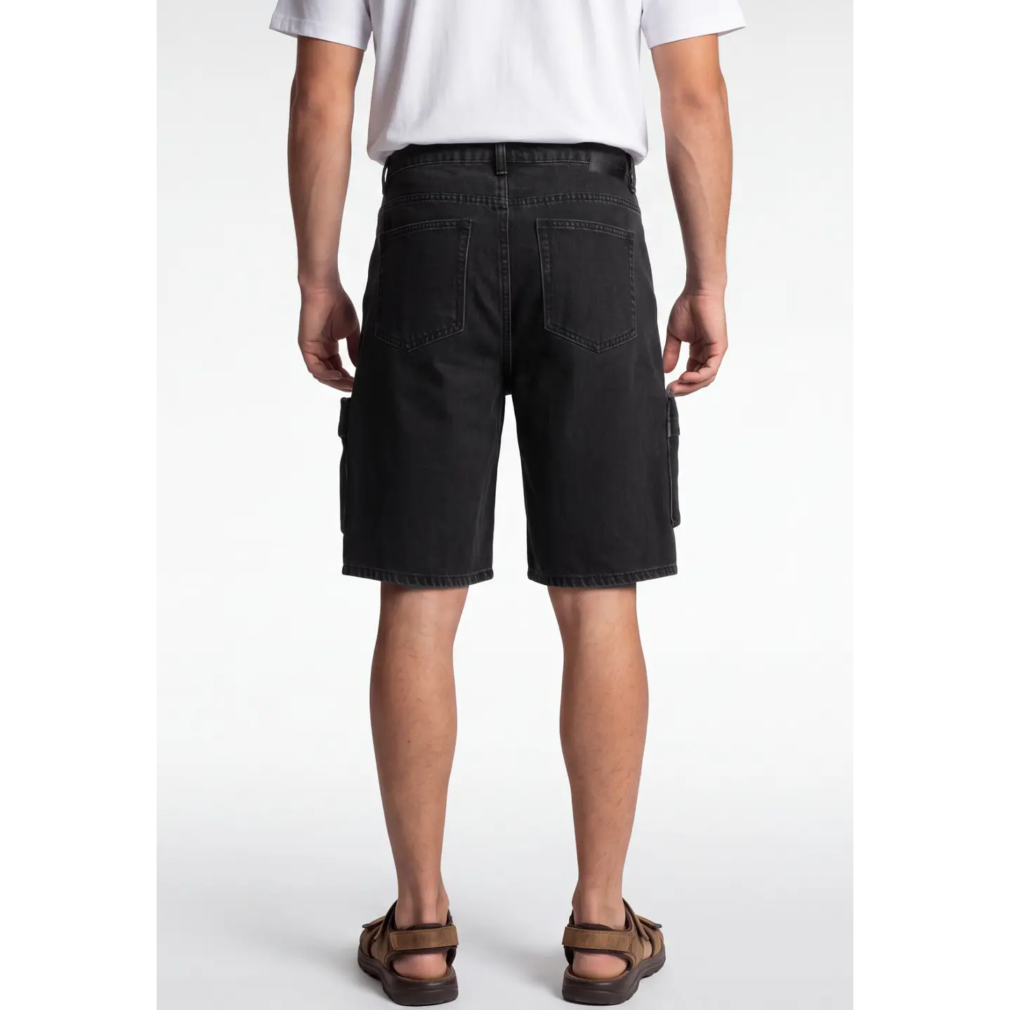 Bermuda Denim Cargo Hombre Negro 2