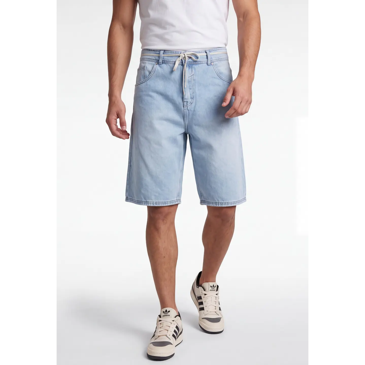 Bermuda Denim Loose Hombre Celeste 1