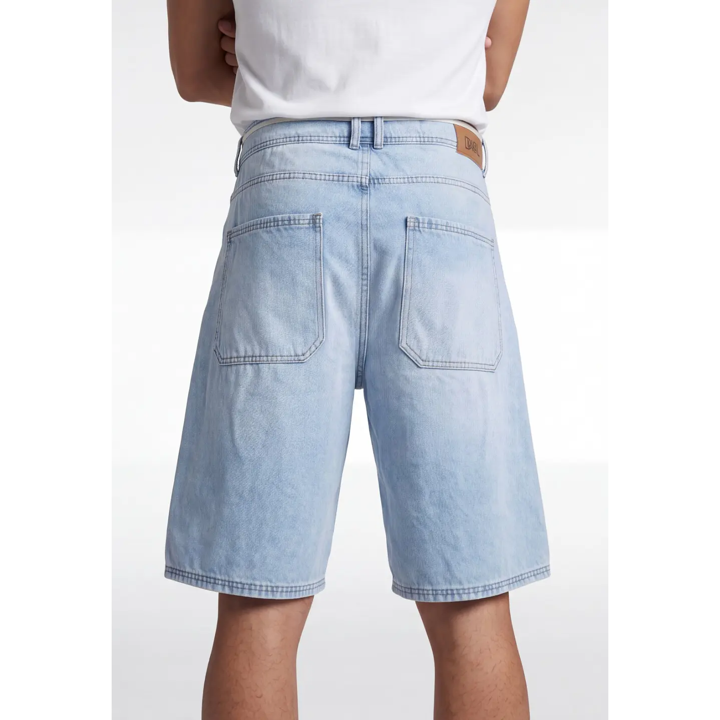 Bermuda Denim Loose Hombre Celeste 2