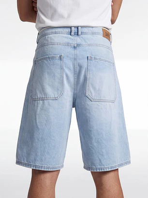 Bermuda Denim Loose Hombre Celeste