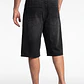 Bermuda Denim Wide Leg Hombre Negro - Miniatura 2