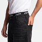 Bermuda Denim Wide Leg Hombre Negro - Miniatura 4