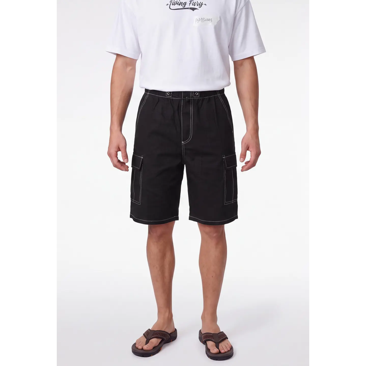 Bermuda Denim Cargo Hombre Negro 1