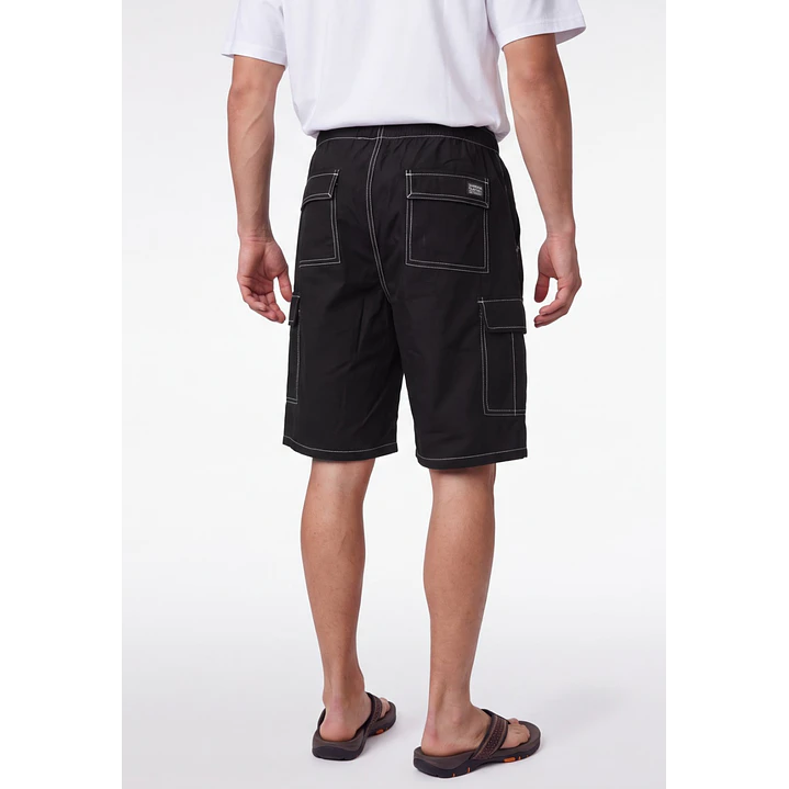 Bermuda Denim Cargo Hombre Negro 2