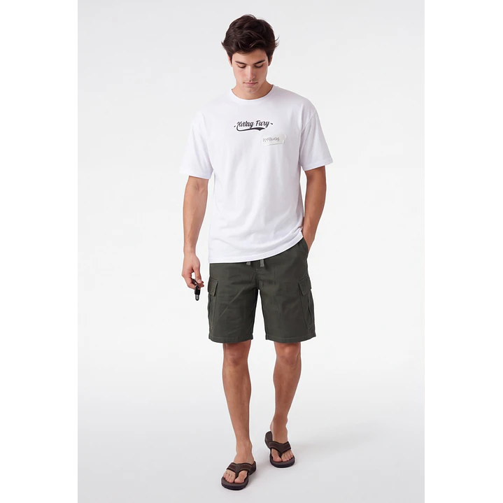 Bermuda Denim Cargo Hombre Verde 3