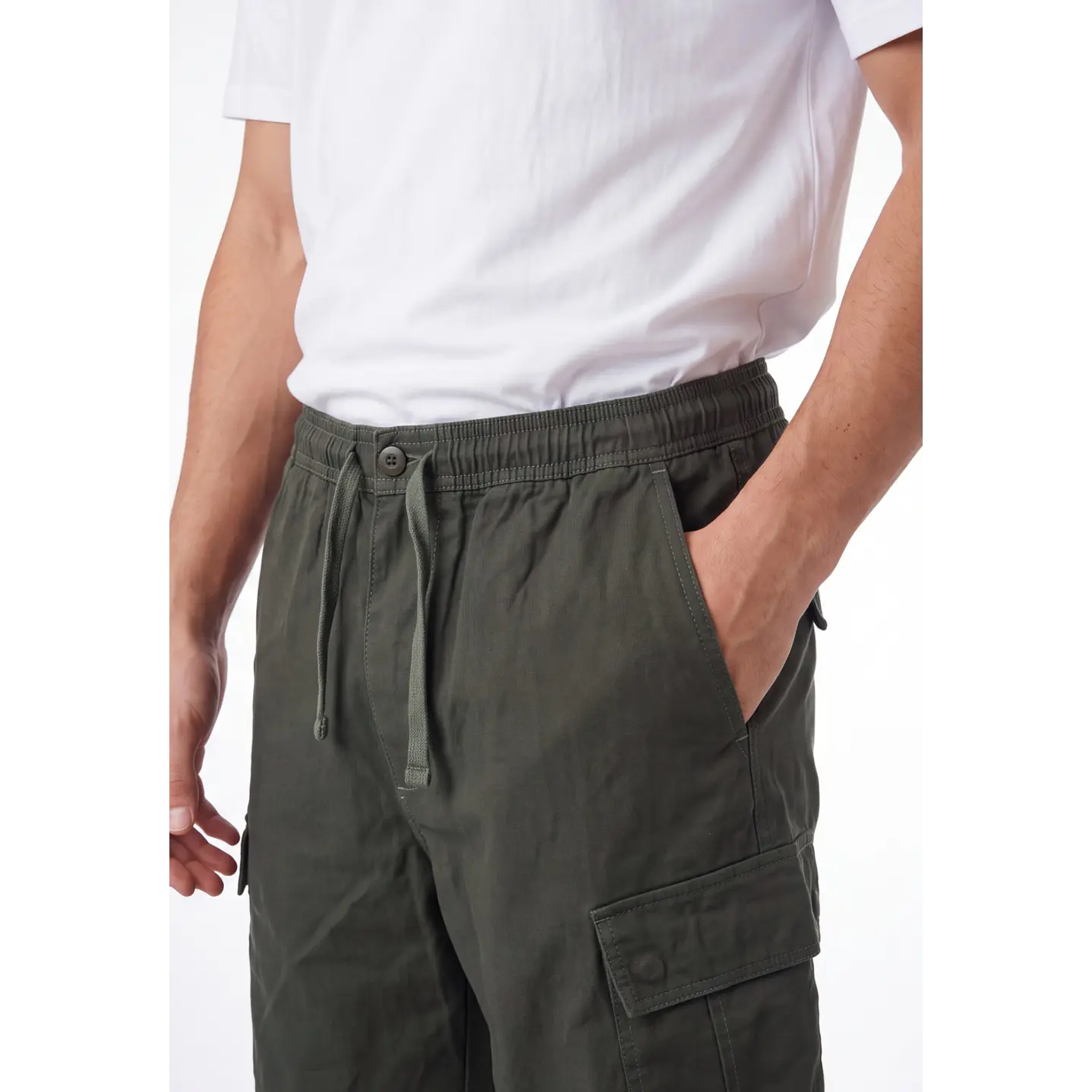 Bermuda Denim Cargo Hombre Verde 4