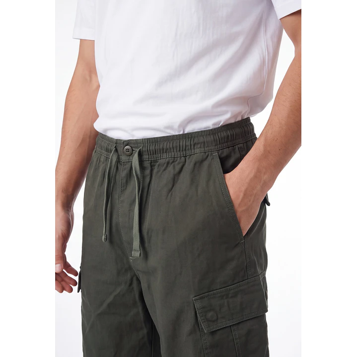 Bermuda Denim Cargo Hombre Verde 4