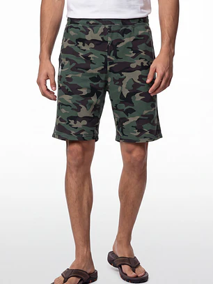 Bermuda Denim Camuflado Hombre Verde