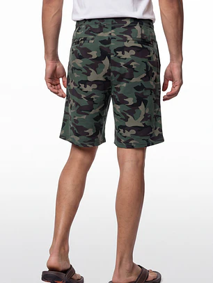 Bermuda Denim Camuflado Hombre Verde