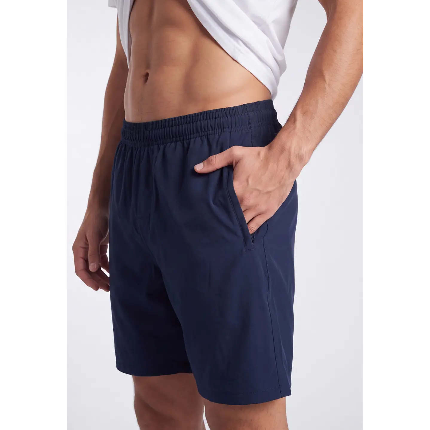 Bermuda Básico Hombre Azul 4